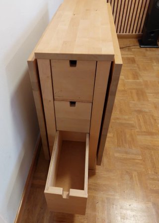 Mesa Comedor Alas Extensible con almacenaje Madera