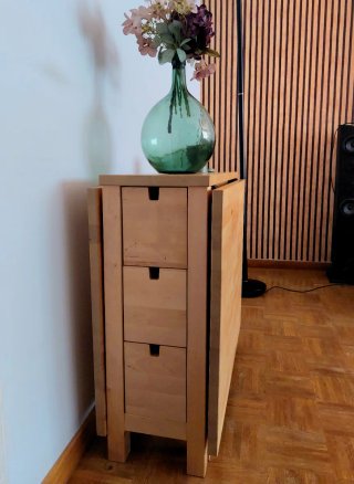 Mesa Comedor Alas Extensible con almacenaje Madera