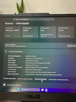 Portátil ASUS TUF A15