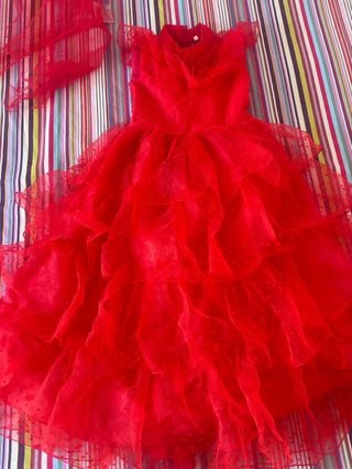 Disfraz Novia Bitelchus Rojo para niña 8-10 años