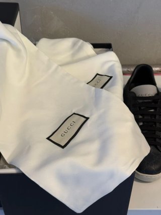 Scarpe Gucci Ace monogram gg dettagli in pitone