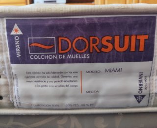 Colchón muelles y base tapizada 4 patas