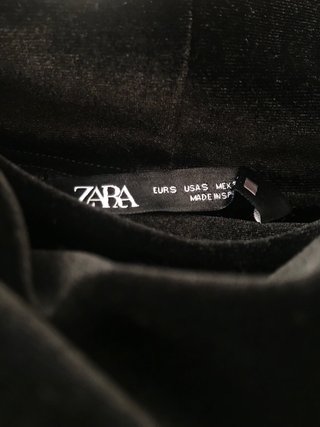 Body Zara Terciopelo Negro Talla S
