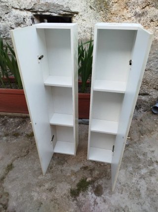 2 MUEBLES COLUMNA BLANCOS BAÑO / HABITACIÓN