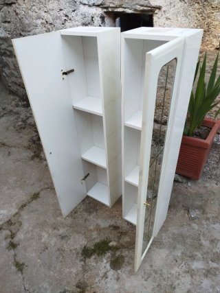 2 MUEBLES COLUMNA BLANCOS BAÑO / HABITACIÓN
