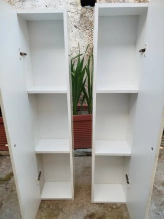 2 MUEBLES COLUMNA BLANCOS BAÑO / HABITACIÓN