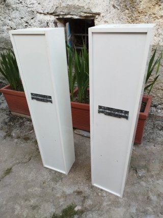 2 MUEBLES COLUMNA BLANCOS BAÑO / HABITACIÓN
