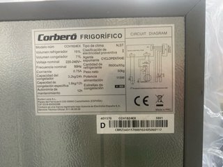 Nevera Corberó CCH1824EX Inox 180x54cm