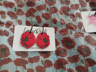 Pendientes Amapola Lady Rock Hechos a Mano