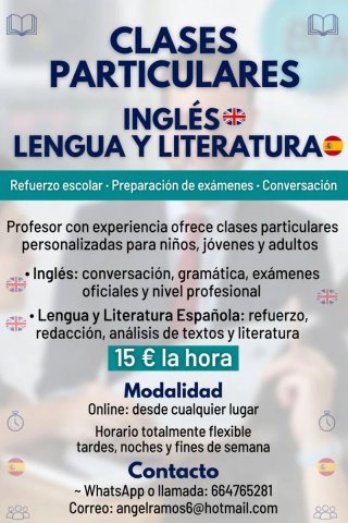 Clases particulares de Inglés y Lengua española