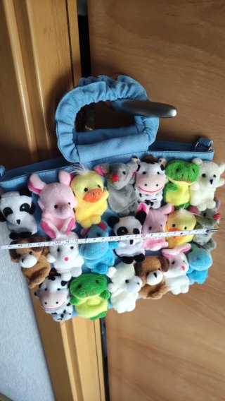 Bolso de lona con peluches