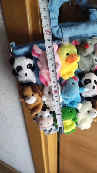 Bolso de lona con peluches
