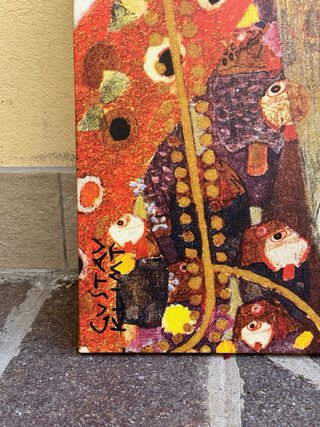 Quadro decorativo klimt donna floreale