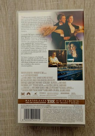 Cinta VHS Titanic (Español)