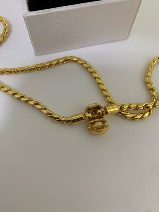 Collar Pandora Esfera Cierre Dorado charm