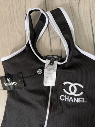 Bañador Chanel Negro y Blanco