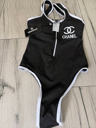 Bañador Chanel Negro y Blanco