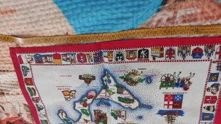 Poster cotone Italia cartina geografica