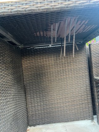 Mesa de jardín con sillas (cristal incluido)
