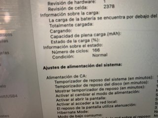 MacBook Pro Retina 13" año 2019 BATERIA 166 ciclos