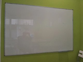 Pizarra blanca metálica