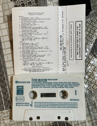 Casete The Beatles - Ballads (1980) Primera Edic