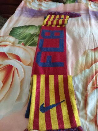 Bufanda FC Barcelona Rayas Rojas y Azules
