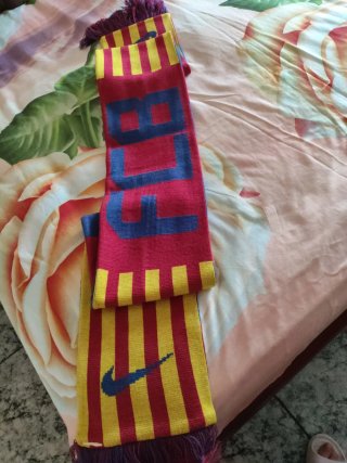 Bufanda FC Barcelona Rayas Rojas y Azules