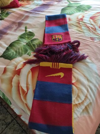Bufanda FC Barcelona Rayas Rojas y Azules