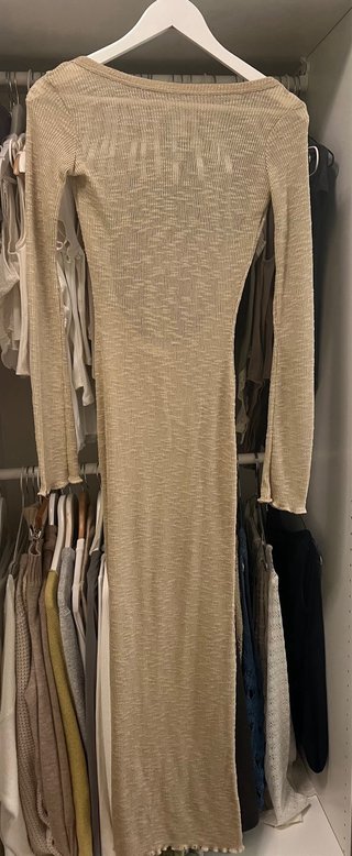 Vestido Beige de Punto Largo