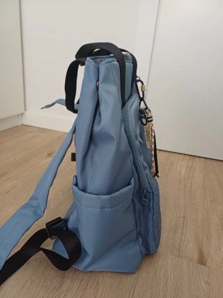 Mochila Paco Martinez azul con bolsillos