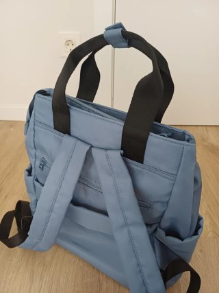 Mochila Paco Martinez azul con bolsillos