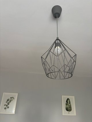 Lámpara de techo geométrica gris