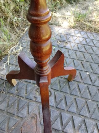 Portavasi vintage in legno tornito