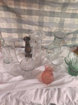 Lote de jarrones de cristal