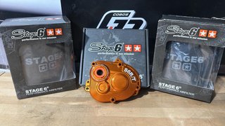 Tapa de transmisión Stage6 naranja Piaggio