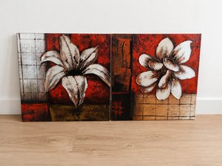 Set 2 Cuadros Flores Abstractas 1x6€ 2x12€