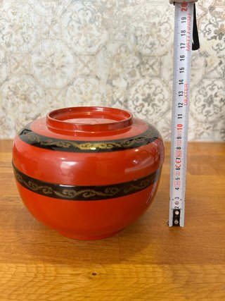 Ciotole giapponesi laccate rosse 14cm