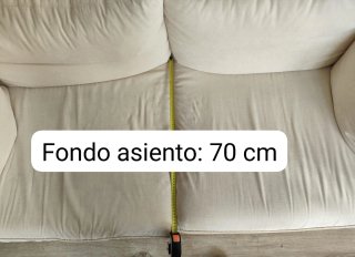 Sofá beige 180 cm (2 plazas)