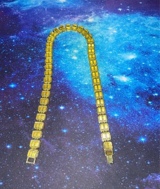 Cadena de oro bañada con eslabones cuadrados