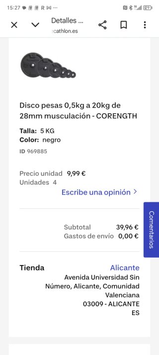 Banco plegable para abdominales y pesas
