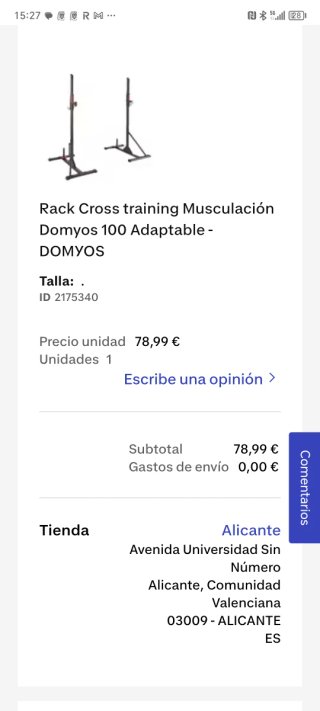 Banco plegable para abdominales y pesas