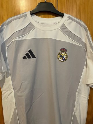Camiseta Adidas Real Madrid Talla XL Gris/Blanca
