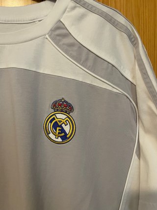 Camiseta Adidas Real Madrid Talla XL Gris/Blanca