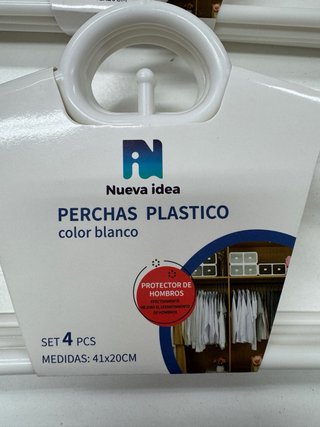 Perchas Plástico Nueva Idea (12 uds)
