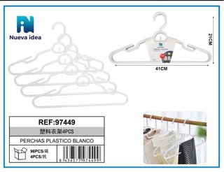 Perchas Plástico Nueva Idea (12 uds)