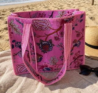 Bolso Tote Nuevo Flores Rosa