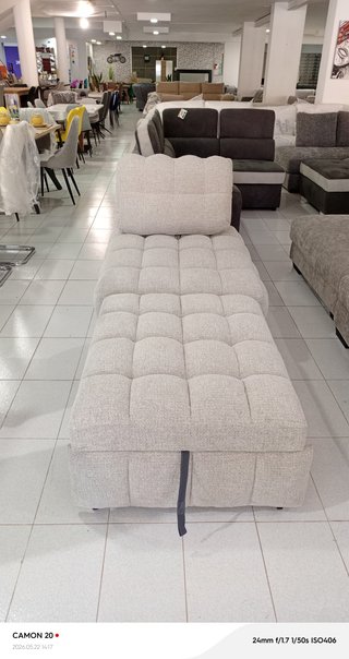 Súper oferta Sofá cama beige y gris de tela nuevo
