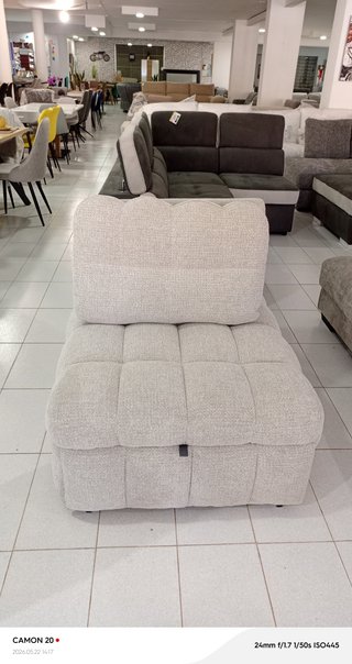 Súper oferta Sofá cama beige y gris de tela nuevo
