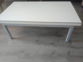 Mesa elevable sofá metal y madera